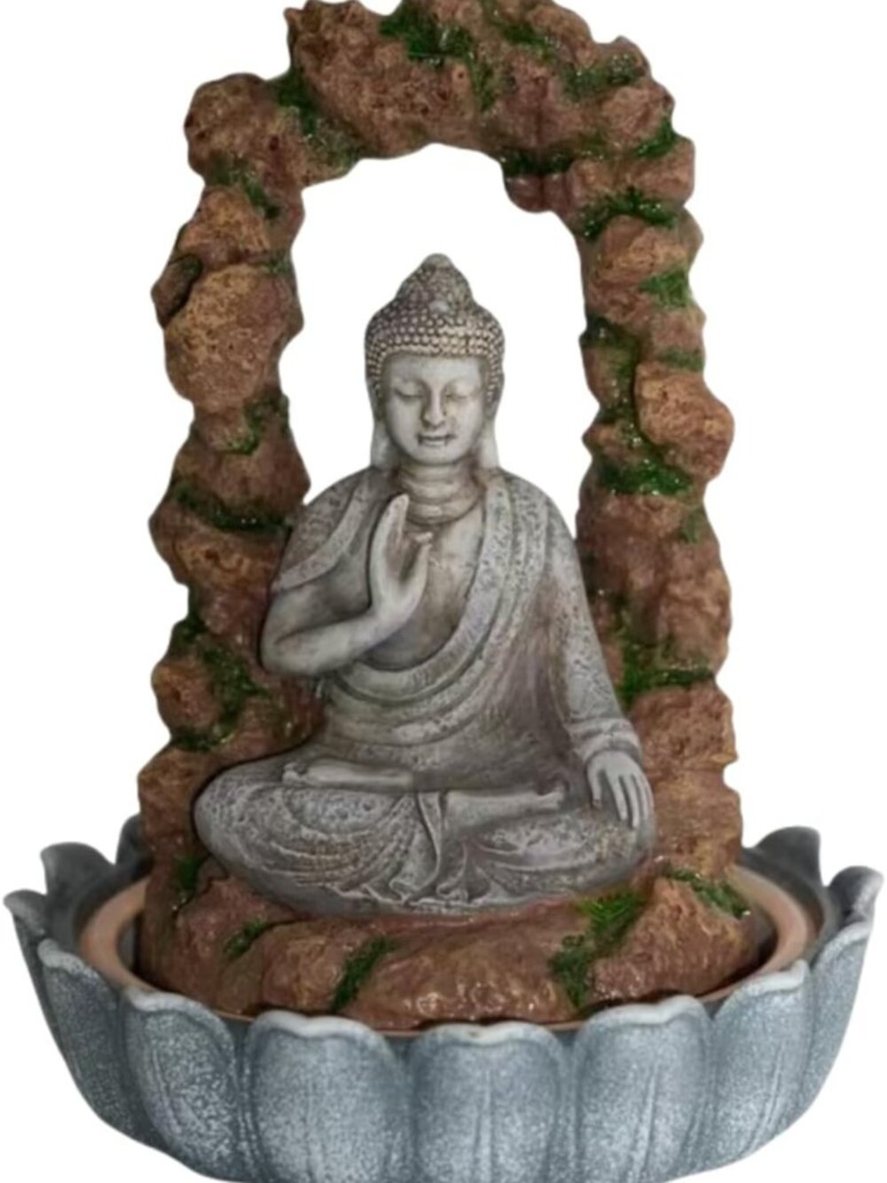 Solar Powered Buddha Statue - Flickering LED Garden Light for Zen Home Decor